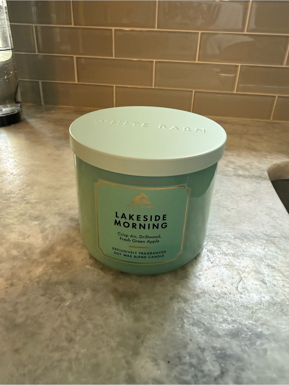 White Barn Lakeside Morning Candle - Mint Green